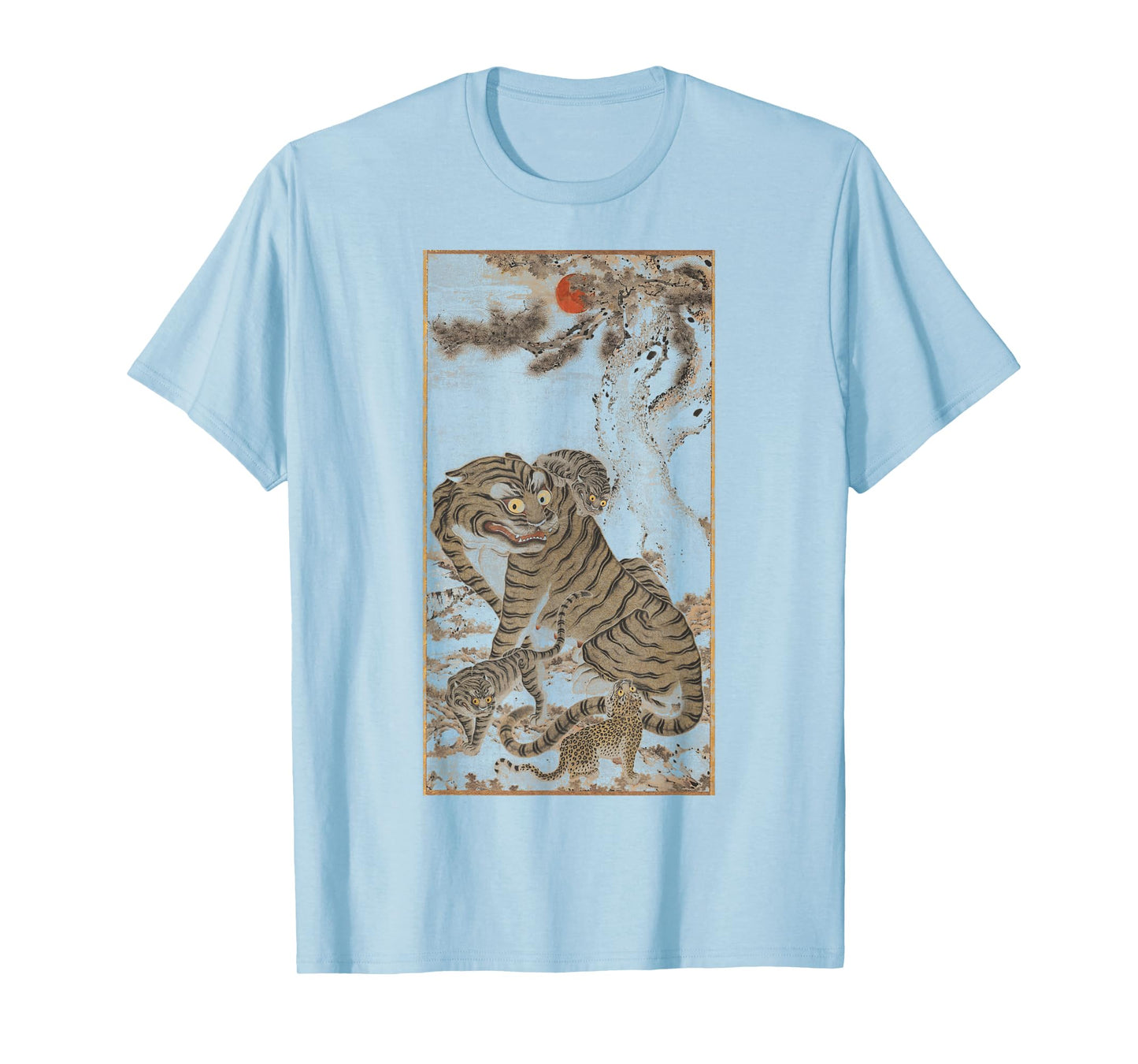 Korean Art Tiger Family (Late 1800s) Vintage Korean Minhwa T-Shirt