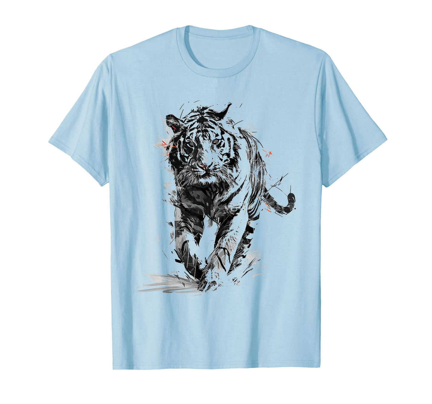 Tiger Animal Print Zoo Drawing Artwork Abstract Tiger T-Shirt