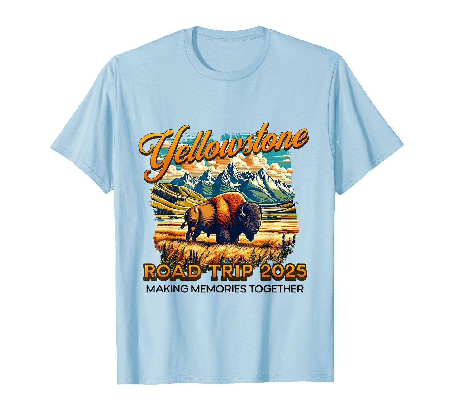 Yellowstone Road Trip 2025 National Park Family Camping T-Shirt