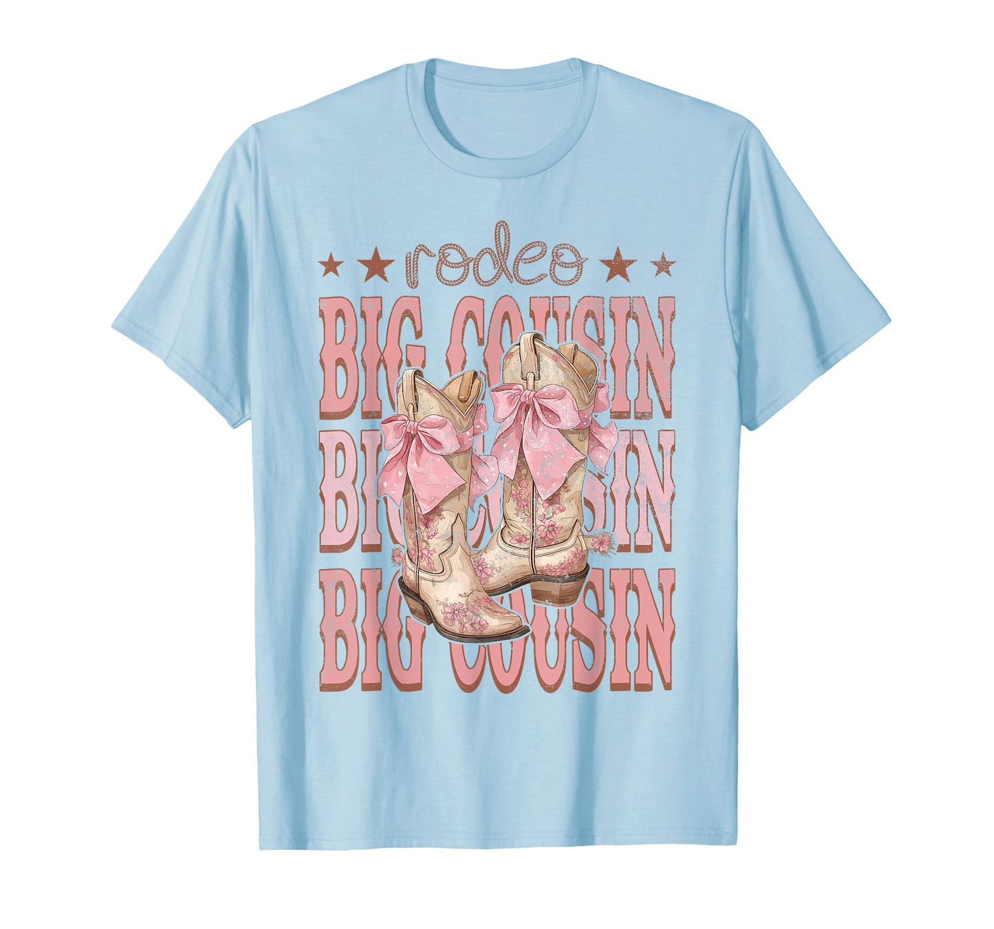 Rodeo Big Cousin Pink Boots Coquette Cow-Girl Birthday Party T-Shirt