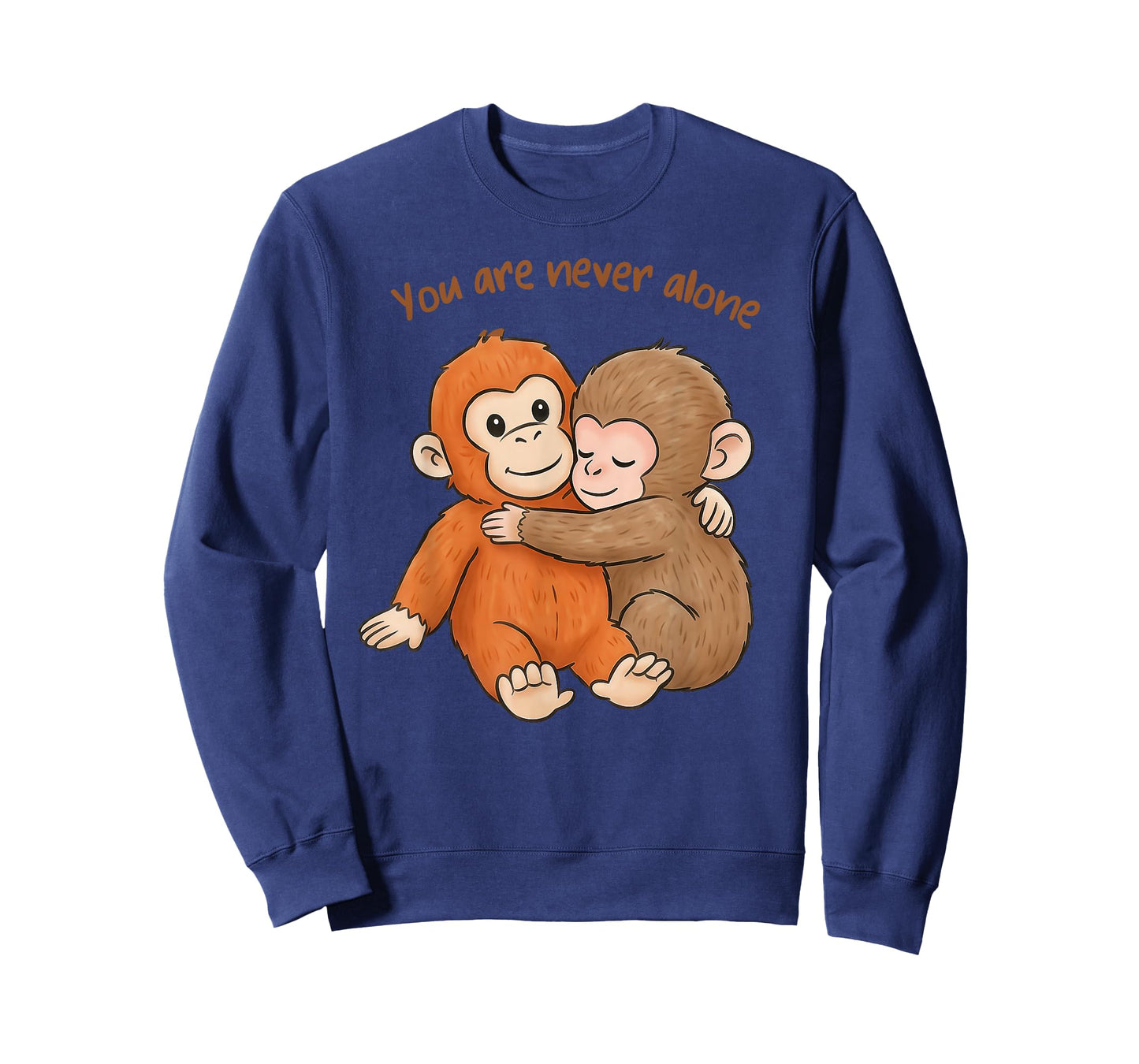 Punch The Cute Baby Monkey Hugging You are Never Alone T-Shirt
