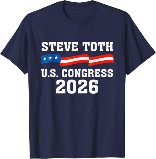 Steve Toth 2026 for Congress Texas TX-02 T-Shirt - T-Shirt | Navy