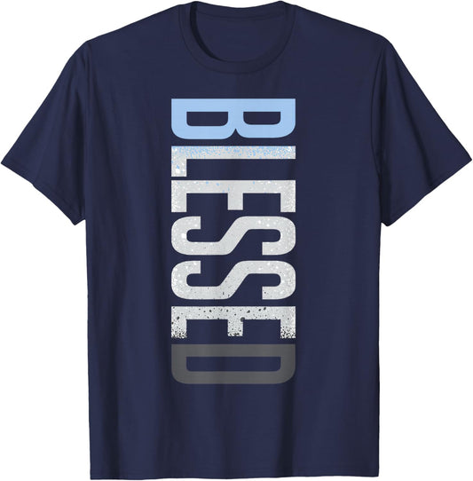 Wolf Grey Ice Blue Graphic Match T-Shirt - T-Shirt | Navy