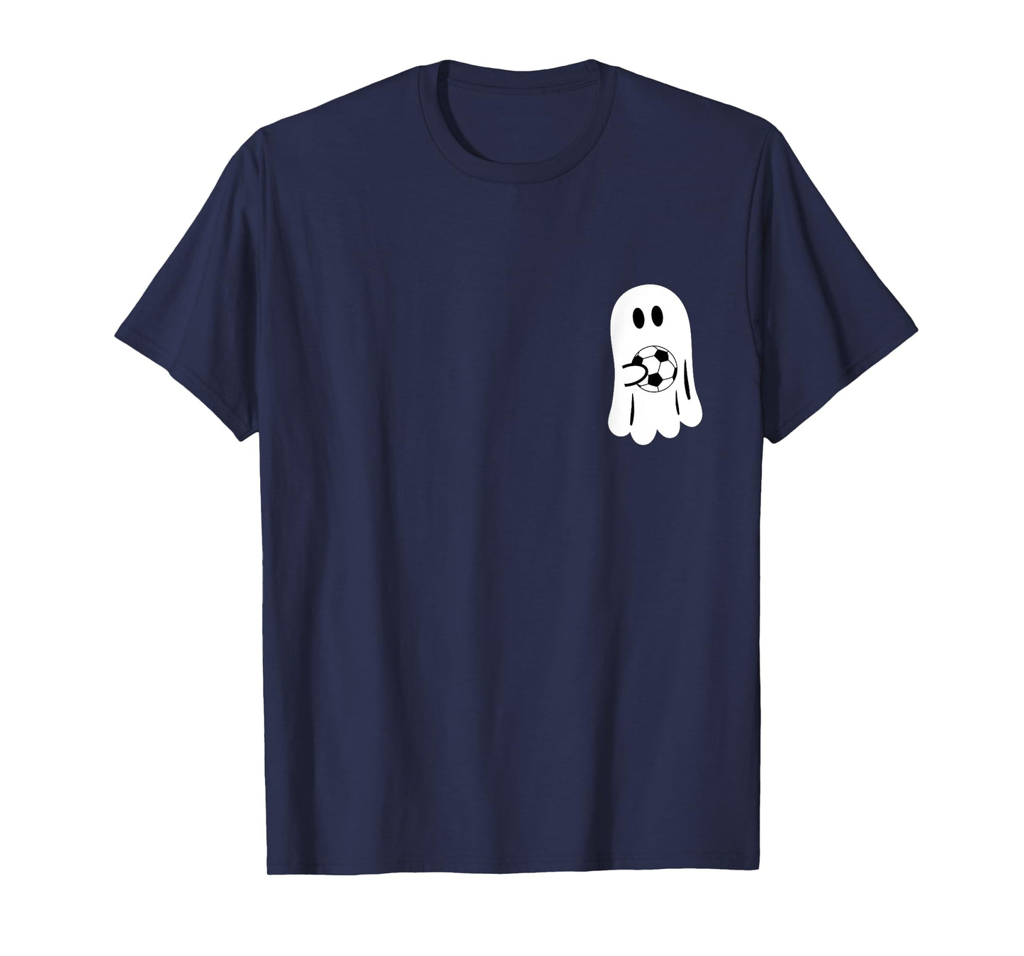 Funny Ghost Playing Soccer Ball Halloween Soccer Player T-Shirt