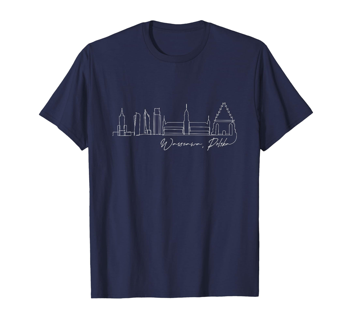 Signature Warsaw City Skyline - Polska Poland Souvenir T-Shirt