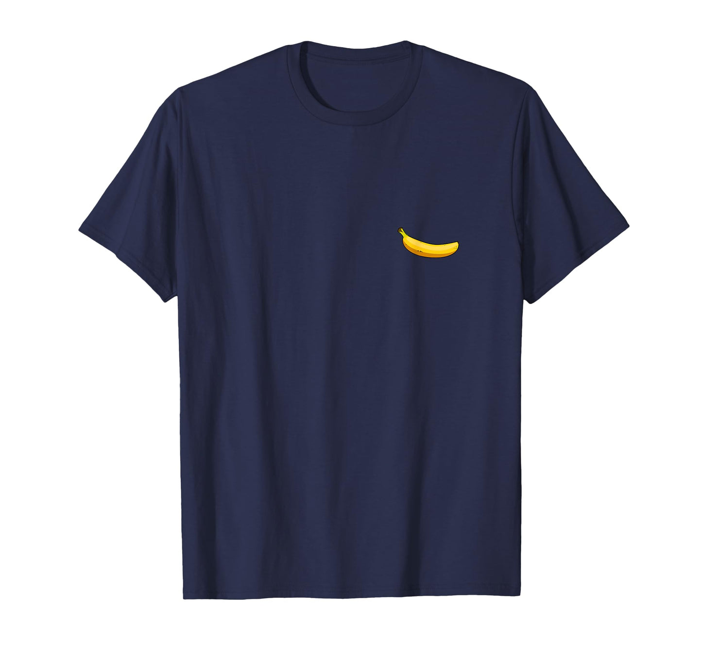 Banana Line Art Graphic Pocket Patch Badge Icon Minimalist T-Shirt