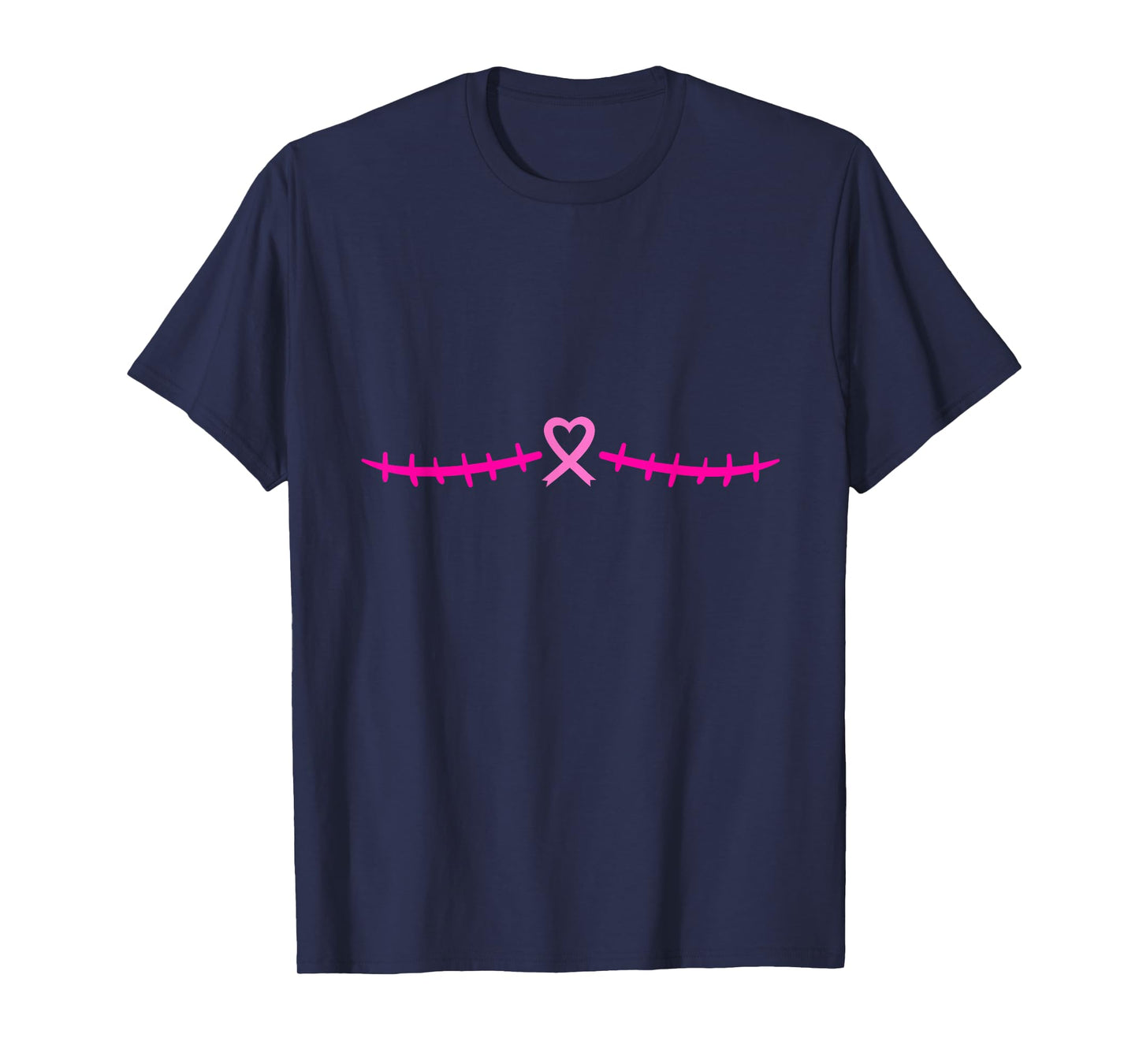 Double Mastectomy Breast Cancer Survivor Pink Ribbon T-Shirt