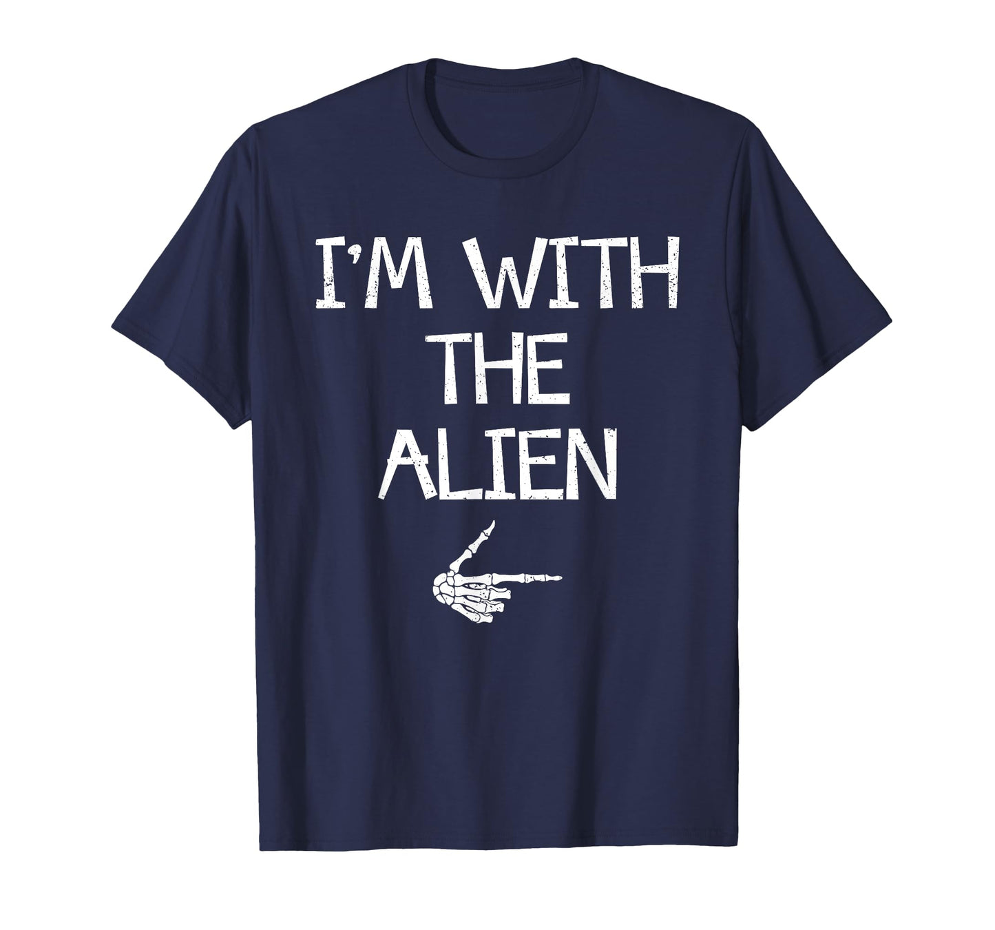 I'm With The Alien Funny Halloween Costume Couples Matching T-Shirt