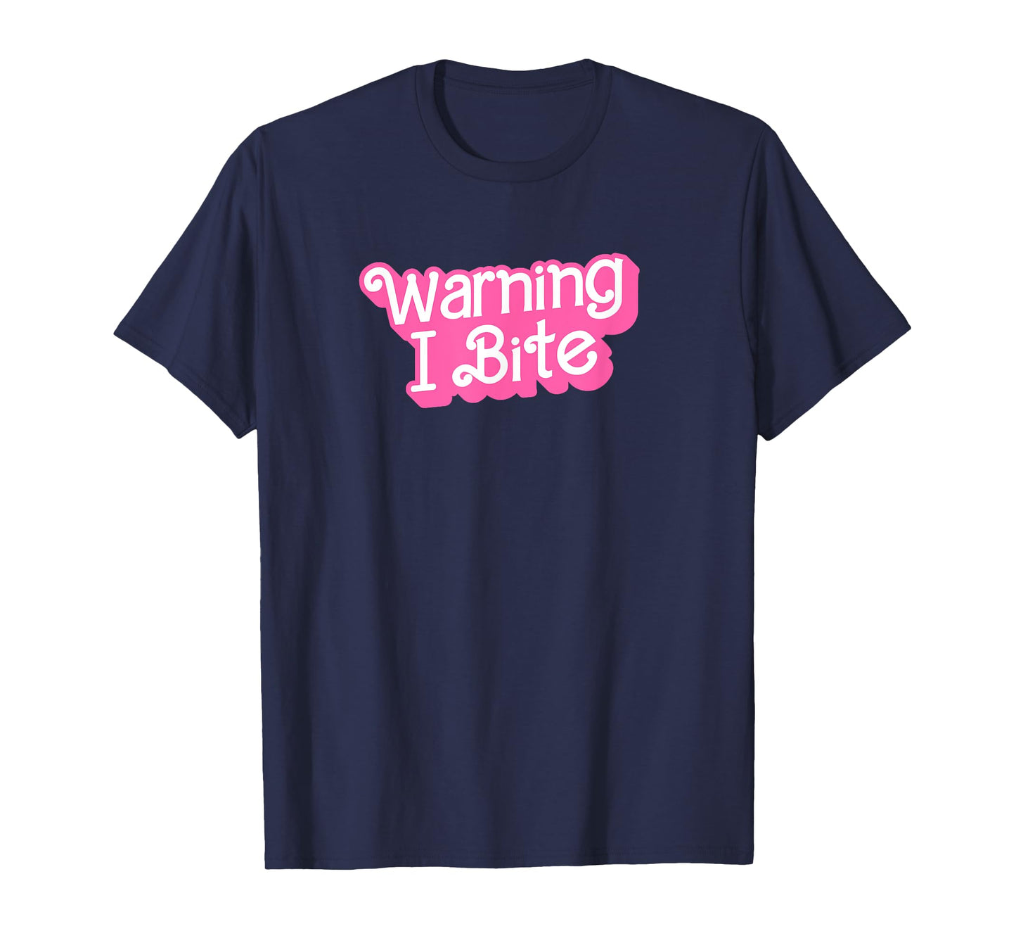 Warning I Bite T-Shirt, Small, Black