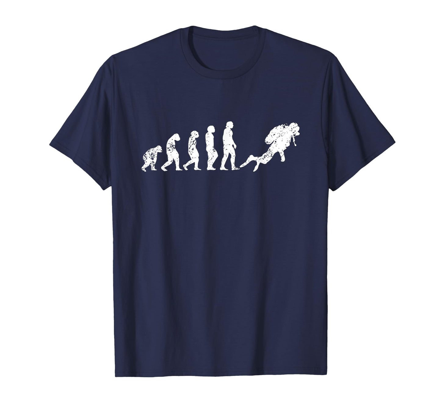 Evolution Of Scuba Diving Funny Monkey Ape Sea Dive Of Man T-Shirt