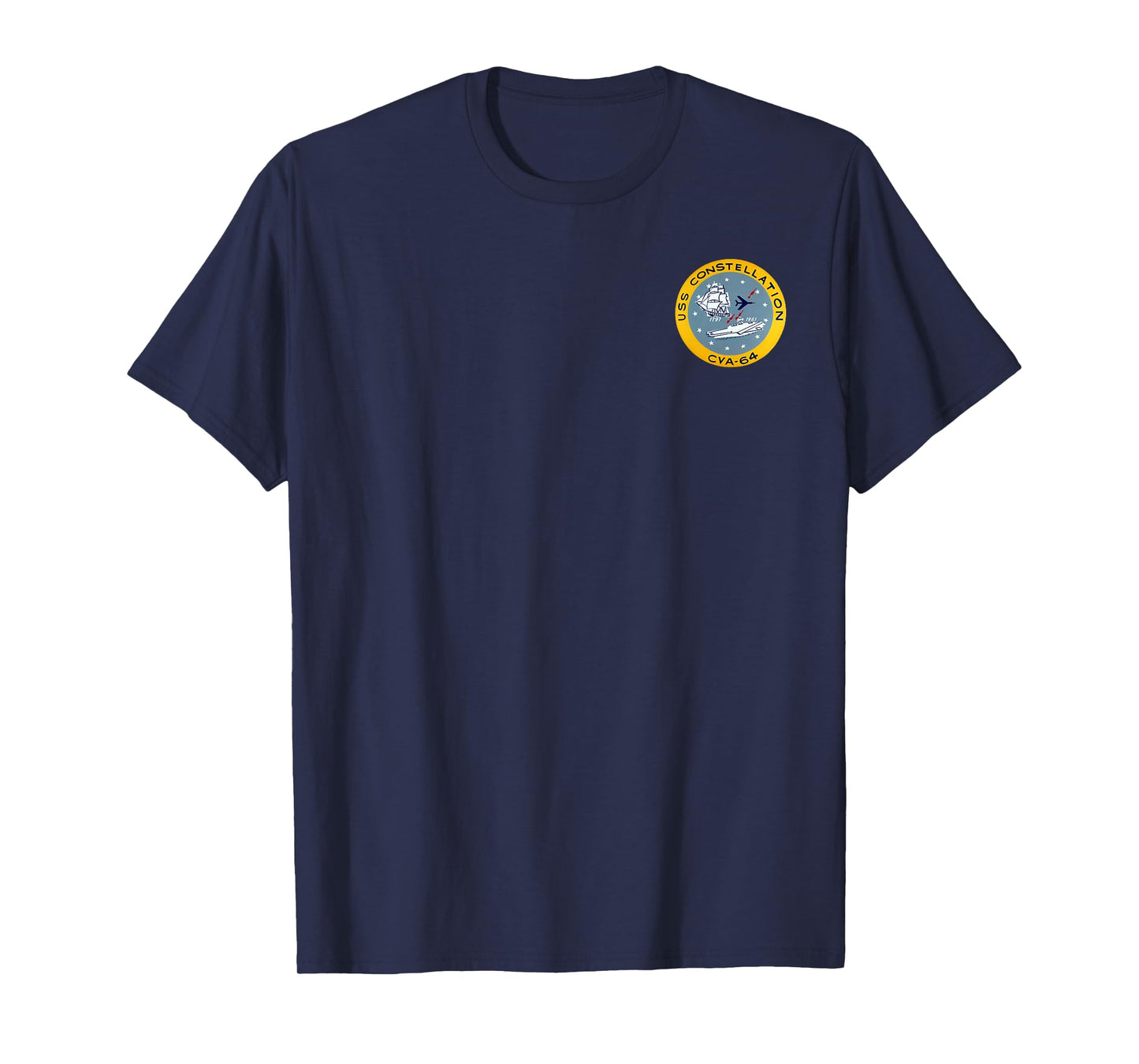 USS Constellation CV-64 Aircraft Carrier Veteran Vintage Men T-Shirt