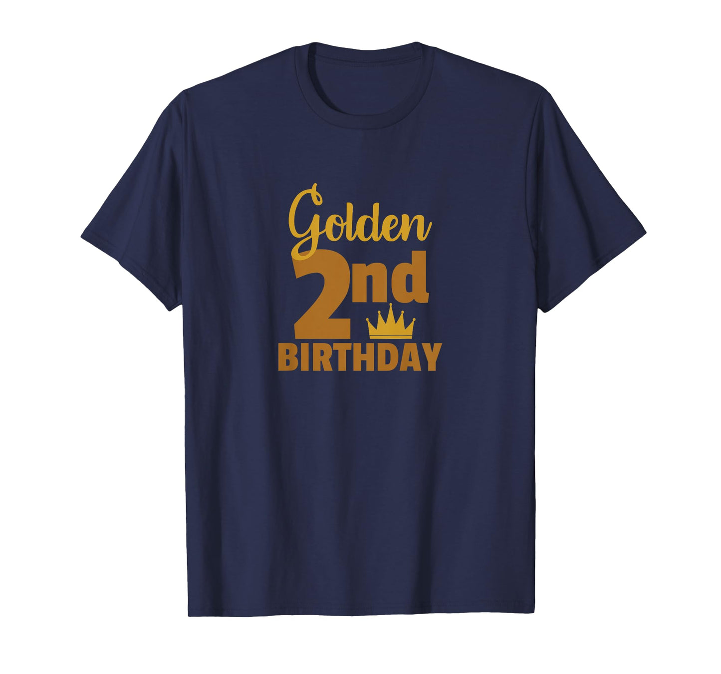 Golden 2nd Birthday Two Year Old Special Occasion T-Shirt