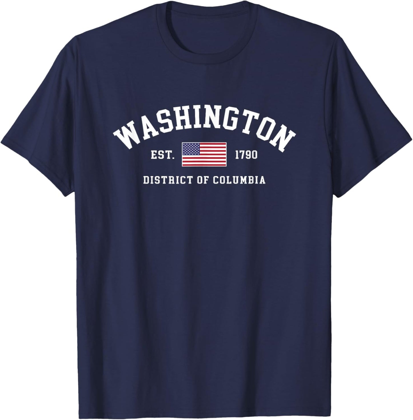 Washington DC July 4th US Flag Retro Throwback Mens Womens T-Shirt