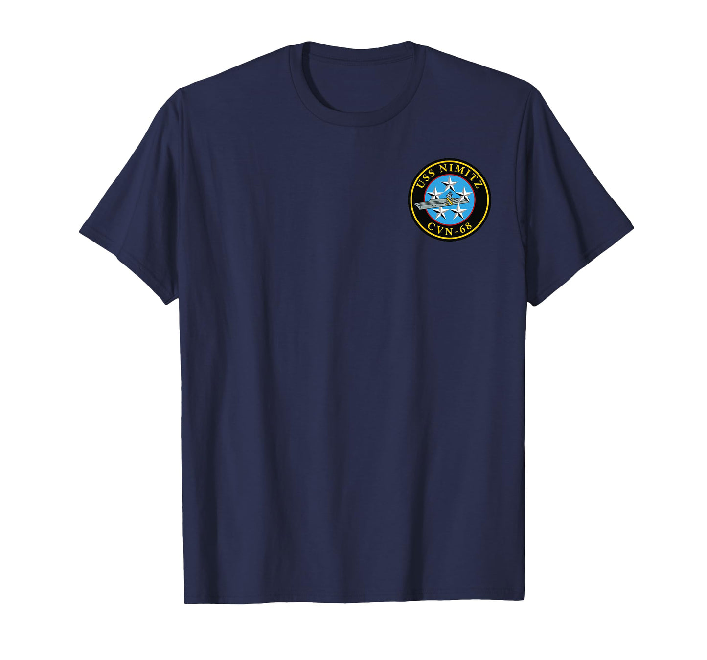 USS Nimitz CVN-68 Aircraft Carrier Veteran Flag Veterans Day T-Shirt