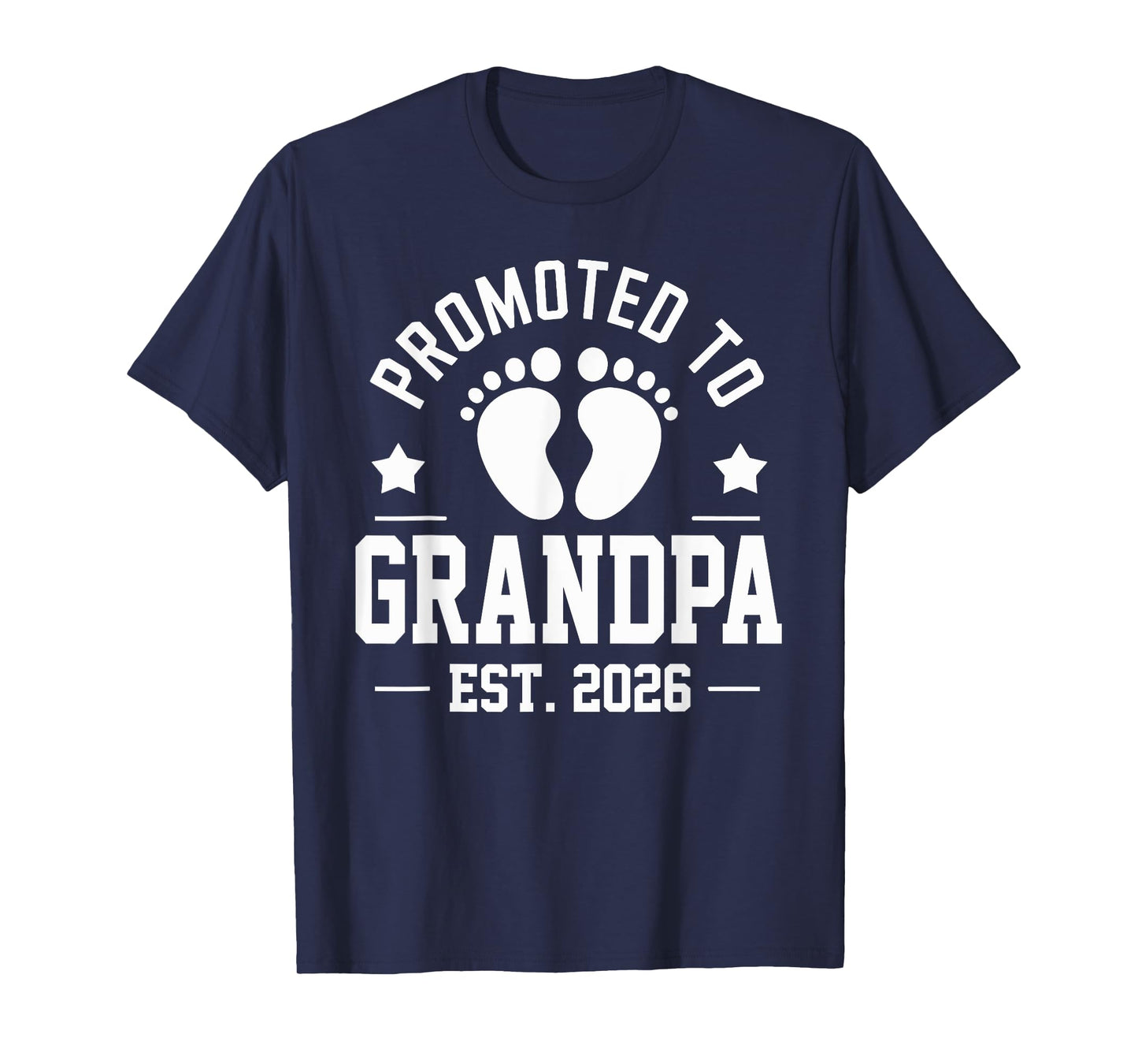 Promoted to Grandpa Est. 2026 Grandparents Baby Announcement T-Shirt