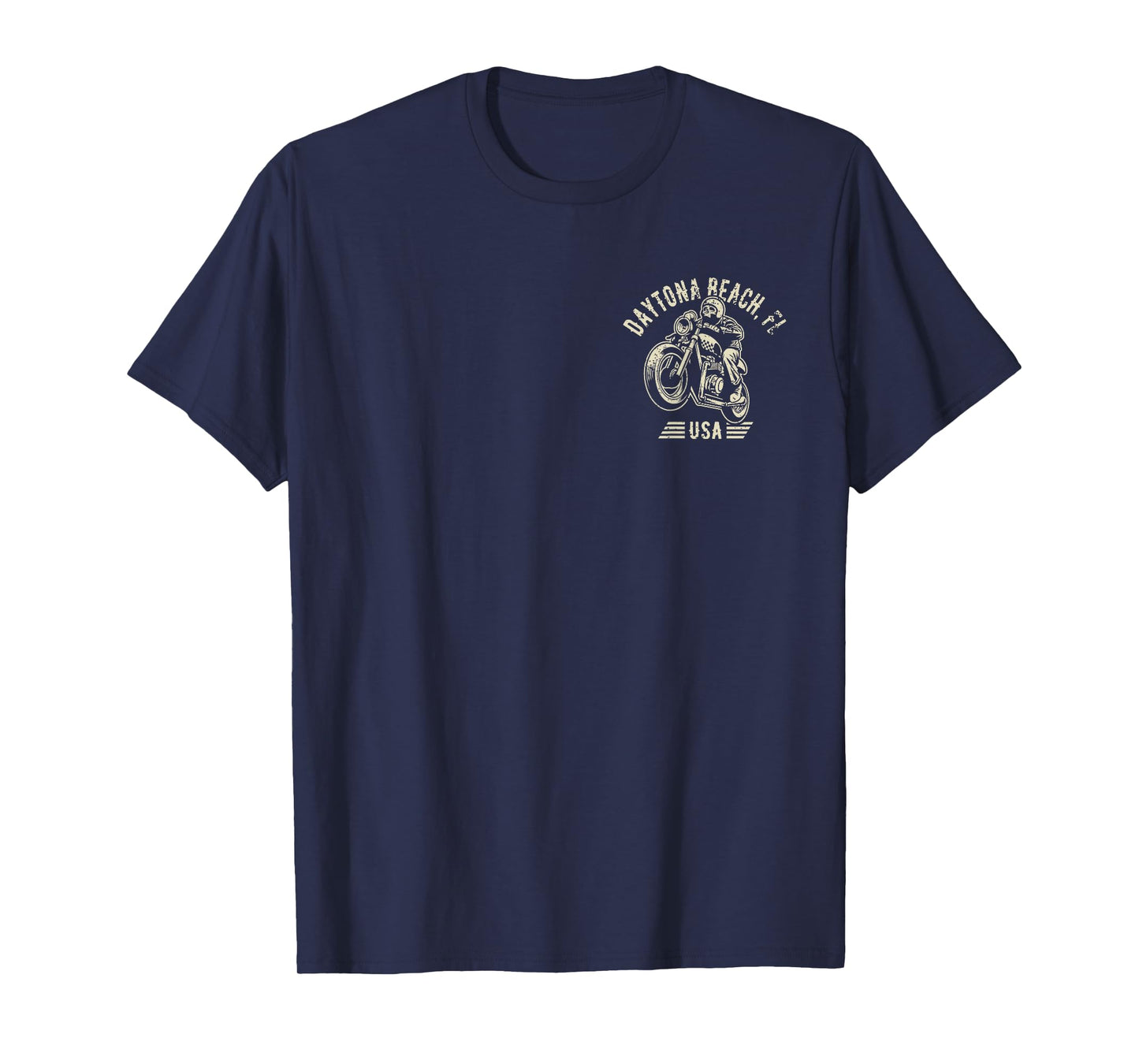 Daytona Beach FL USA Motorcycle Skull Rider Vintage Design T-Shirt