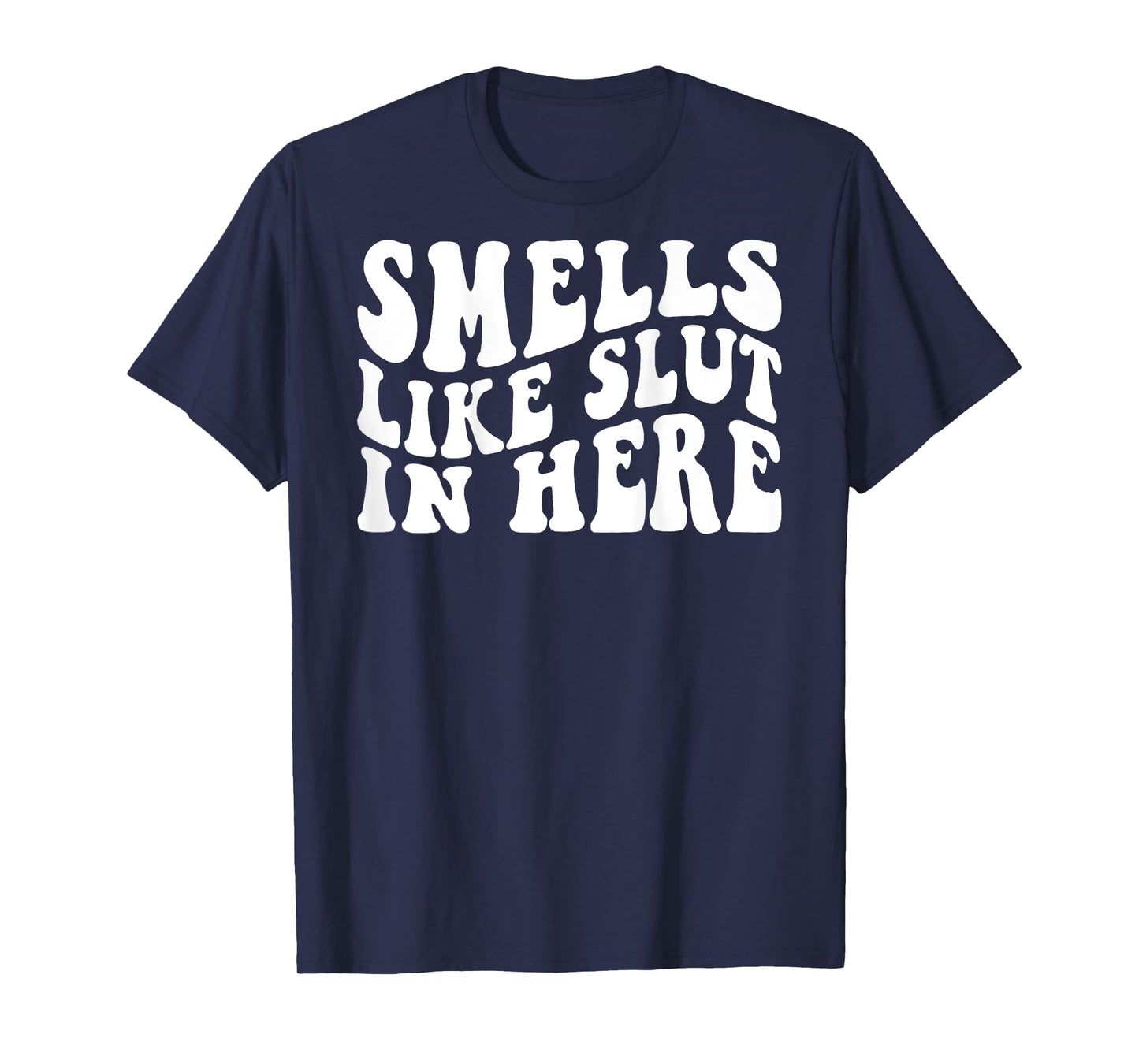 Smells Like Slut In Here Funny Offensive Adult Humor ON BACK T-Shirt