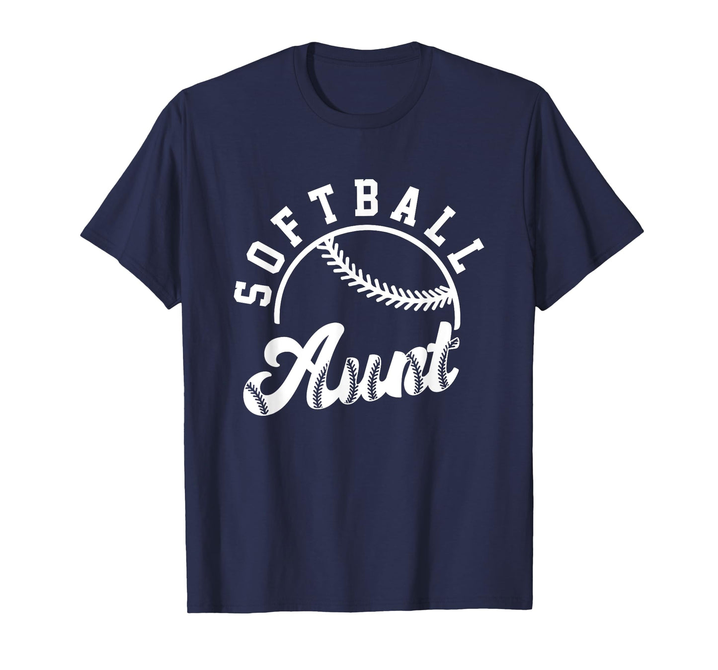 Retro Vintage Softball Aunt Love Baller Gameday Matching T-Shirt