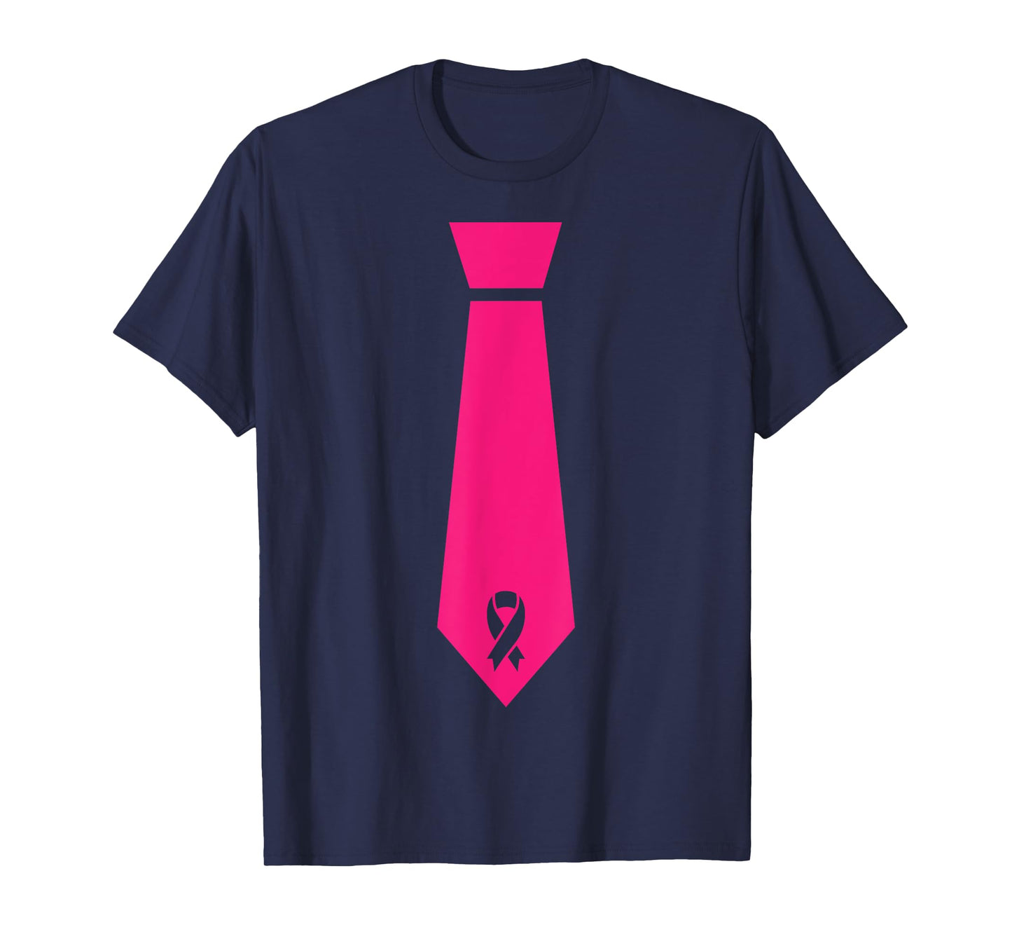 Pink Ribbon Tie Breast Cancer Awareness T-Shirt