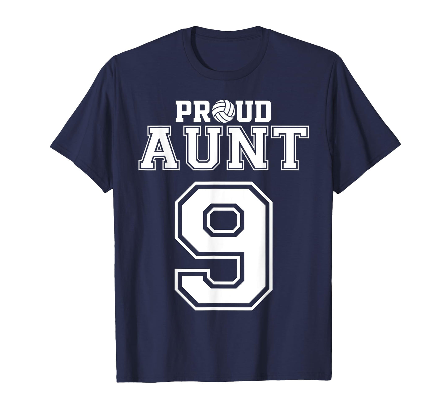Custom Proud Volleyball Aunt Number 9 Personalized Women T-Shirt