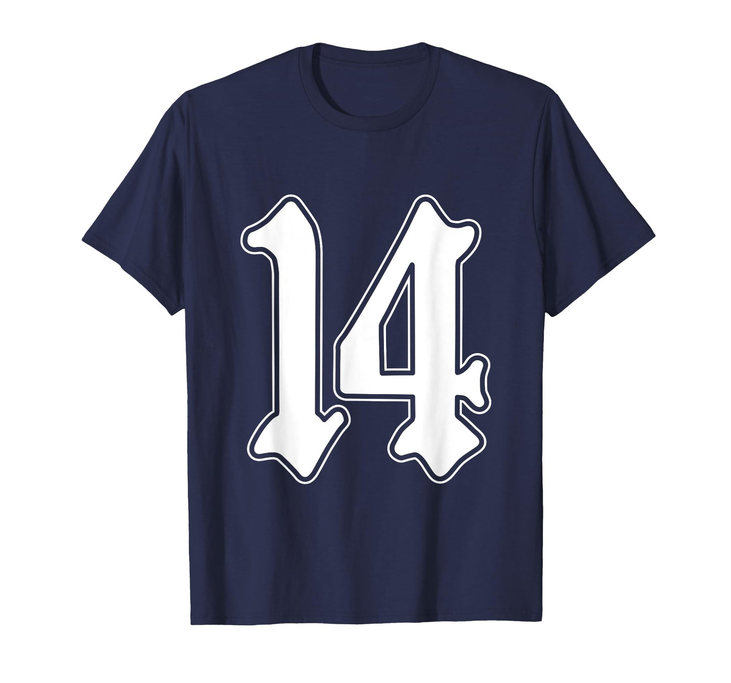 #14 White Number 14 Latino Sports Fan Team Cholo Easy T-Shirt
