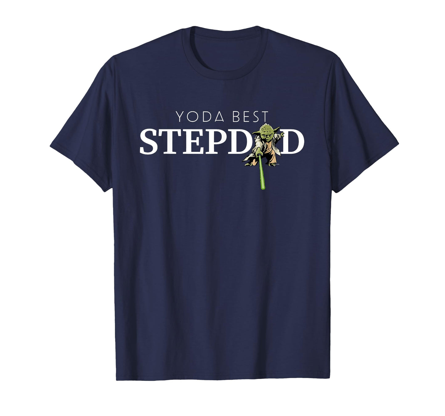 Star Wars Yoda Lightsaber Best Stepdad Birthday Father's Day T-Shirt