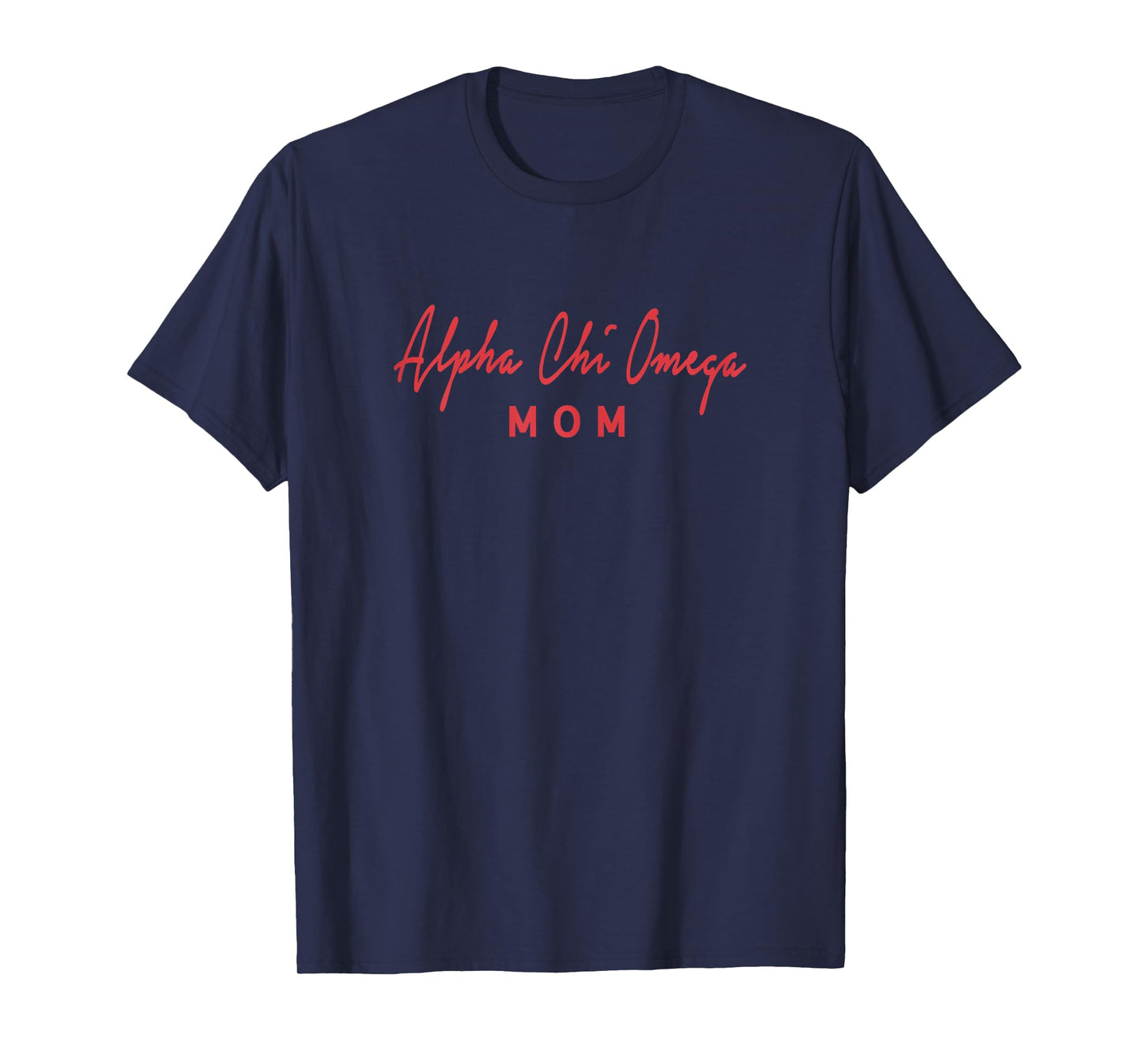 Alpha Chi Omega Officially Licensed Cursive Mom T-Shirt