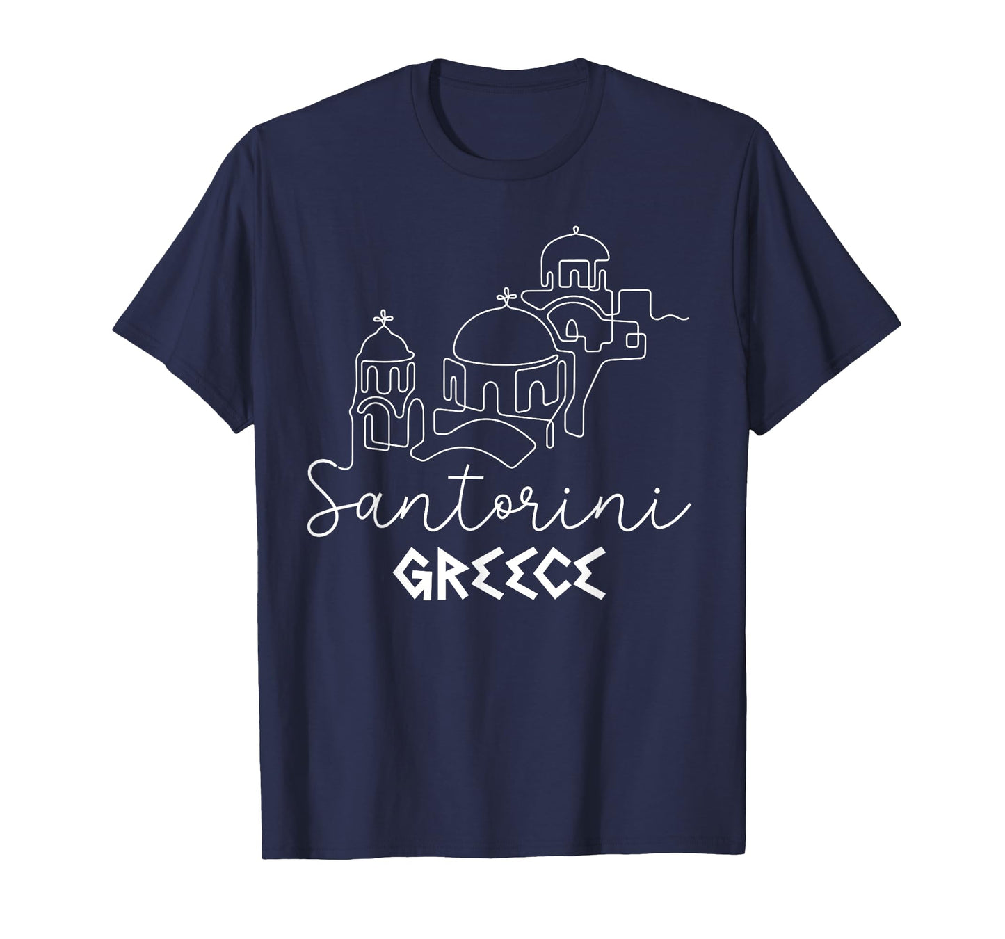 Santorini Greece Travel Destination Summer Family Vacation T-Shirt for Men Women Girls Kids