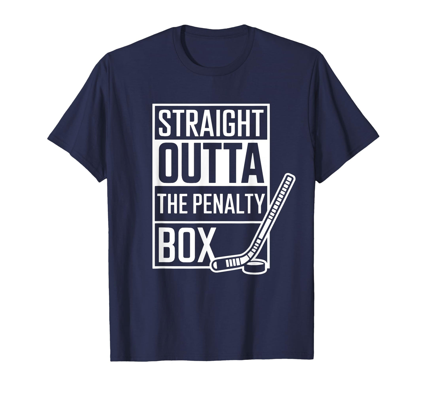 Straight Outta The Penalty Box Shirt Funny Ice Hockey Player T-Shirt