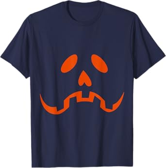 Jack O Lantern Halloween Costume Funny Pumpkin Face T-Shirt