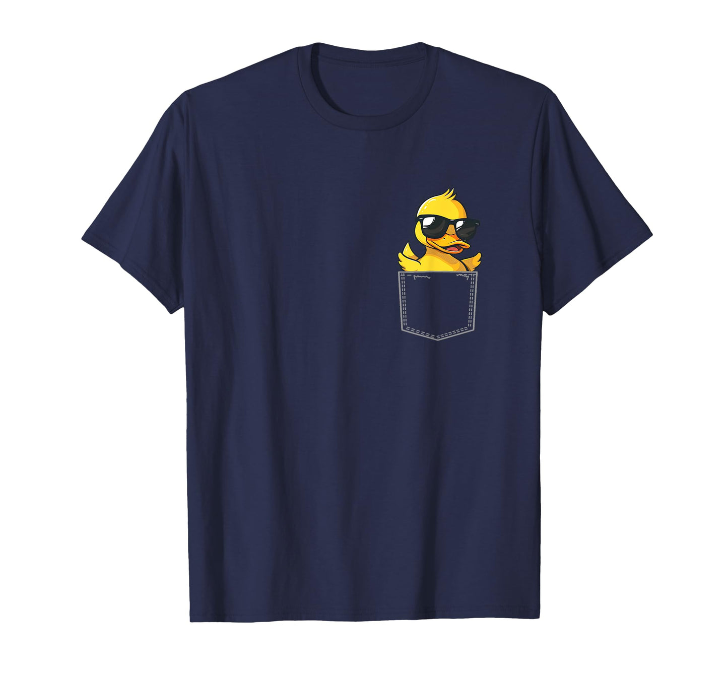 Duck Wearing Glasses Vintage Ducks Cute Animals In Pocket T-Shirt