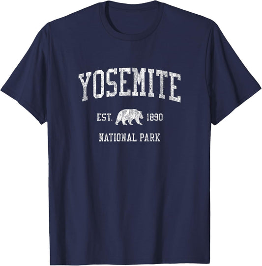 Yosemite T-Shirt Vintage National Park Sports Design Tee T-Shirt