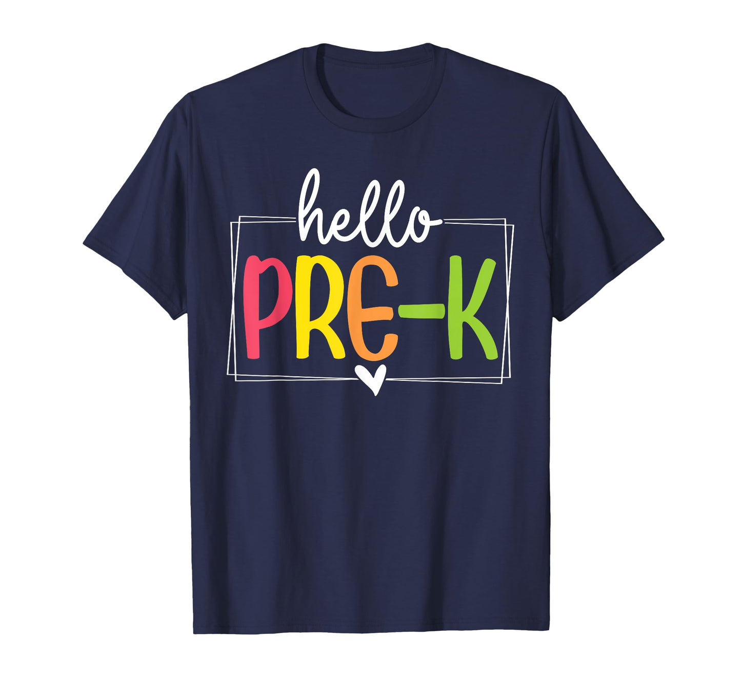 Hello Pre-K Preschool Back to School First Day Teacher Kids T-Shirt