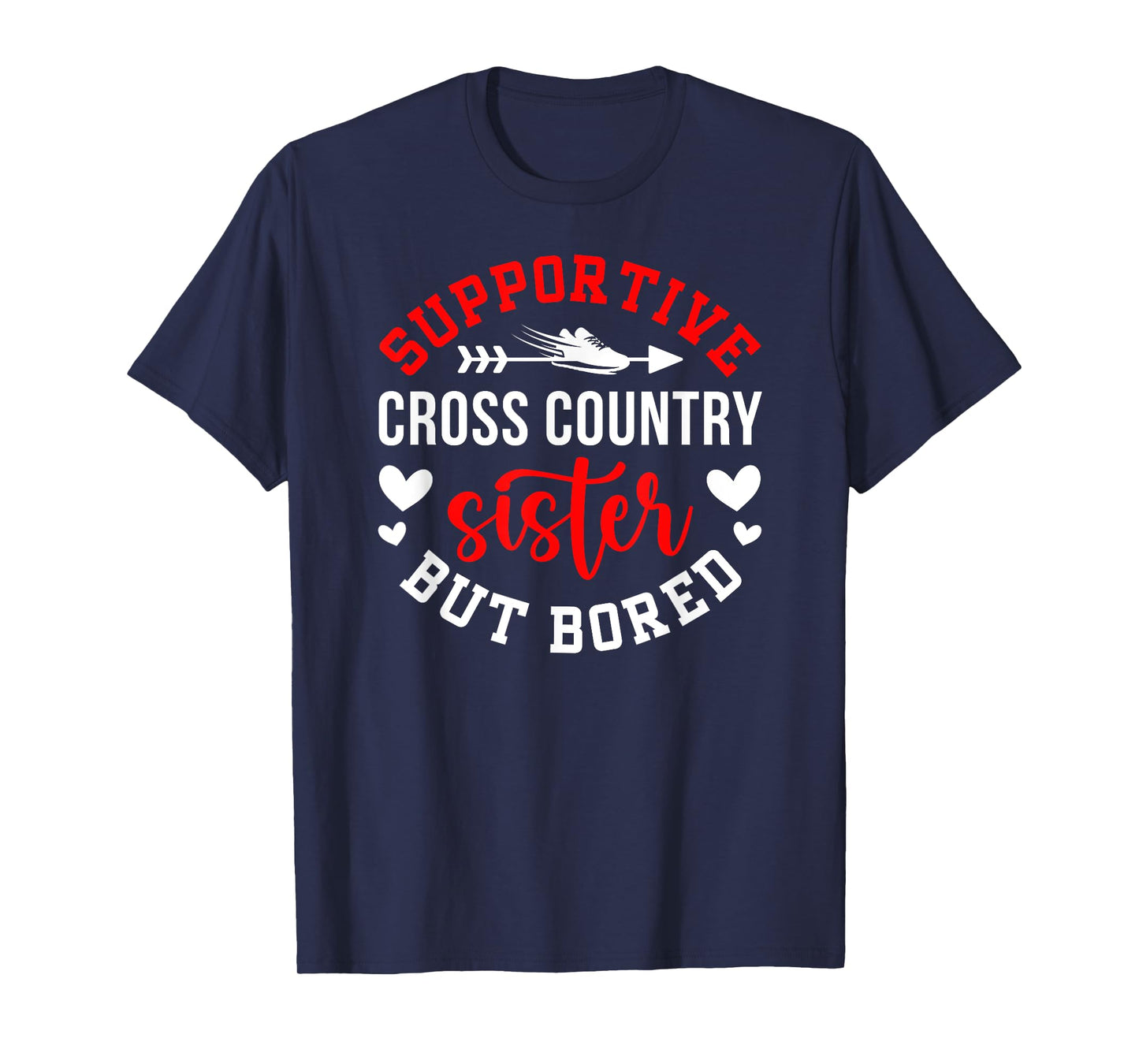 Funny Cross Country Sister Of A Cross Country Runner Sis T-Shirt