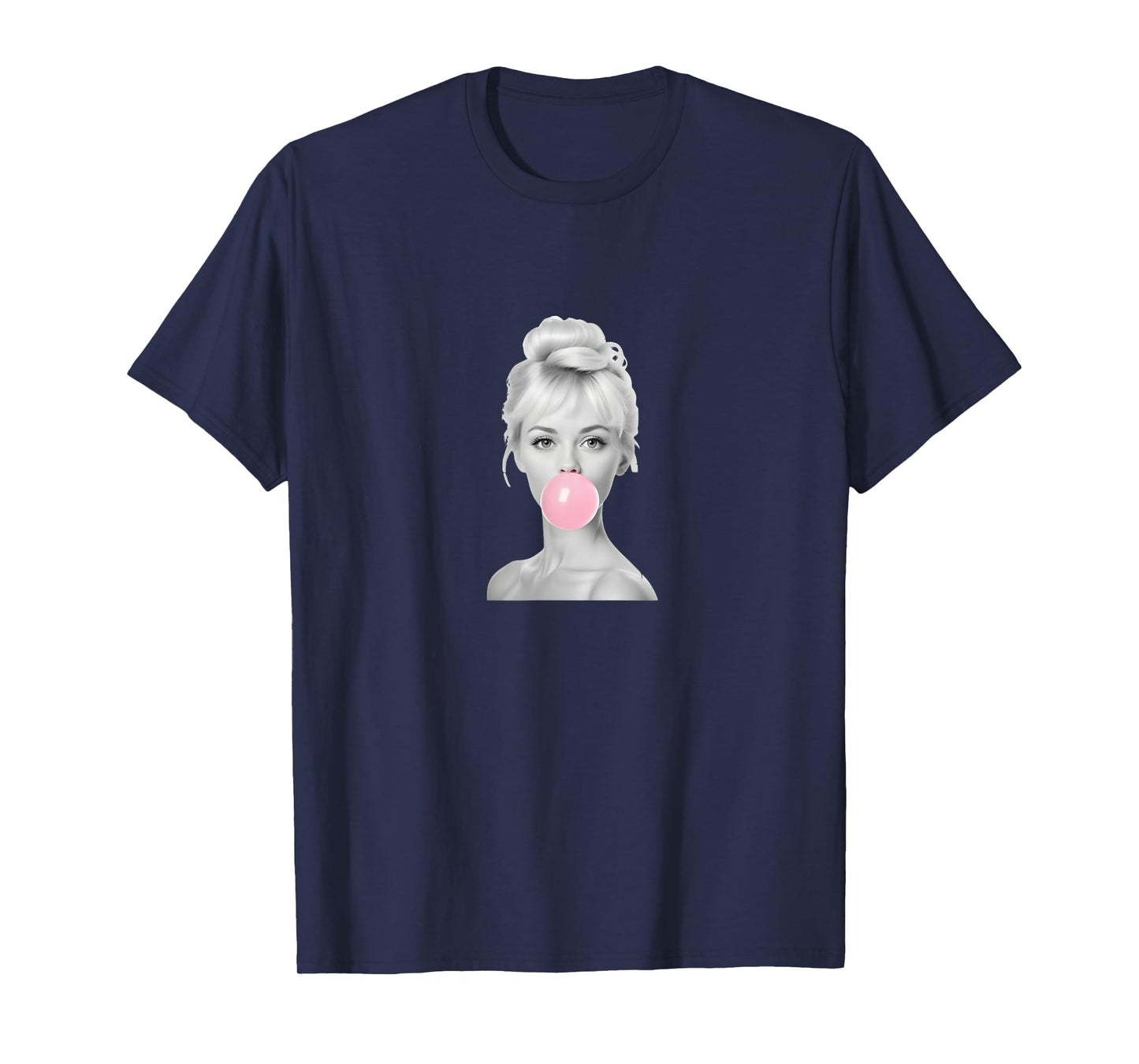 Woman with chewing gum t-shirt beautiful woman blowing gum bubble T-Shirt