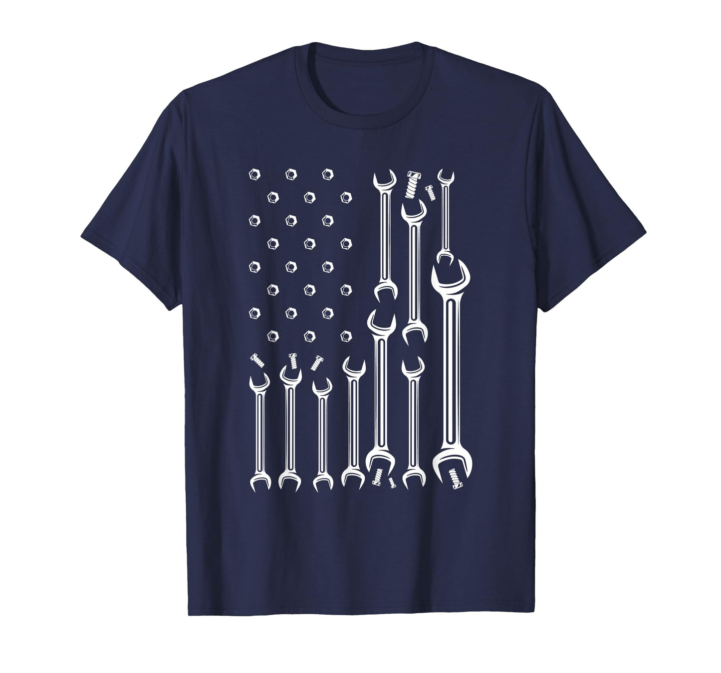 American Flag USA Mechanic Wrenches Tools Gift T-Shirt for Women Kids Men
