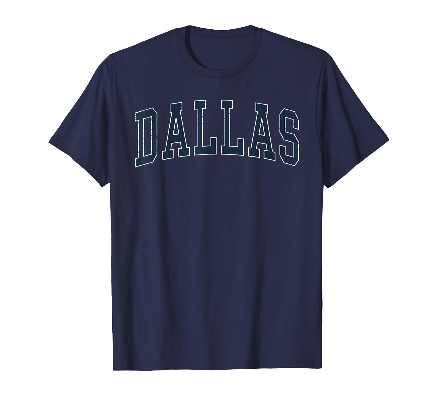 Dallas Vintage Distressed Arched Text Men Women Dallas T-Shirt