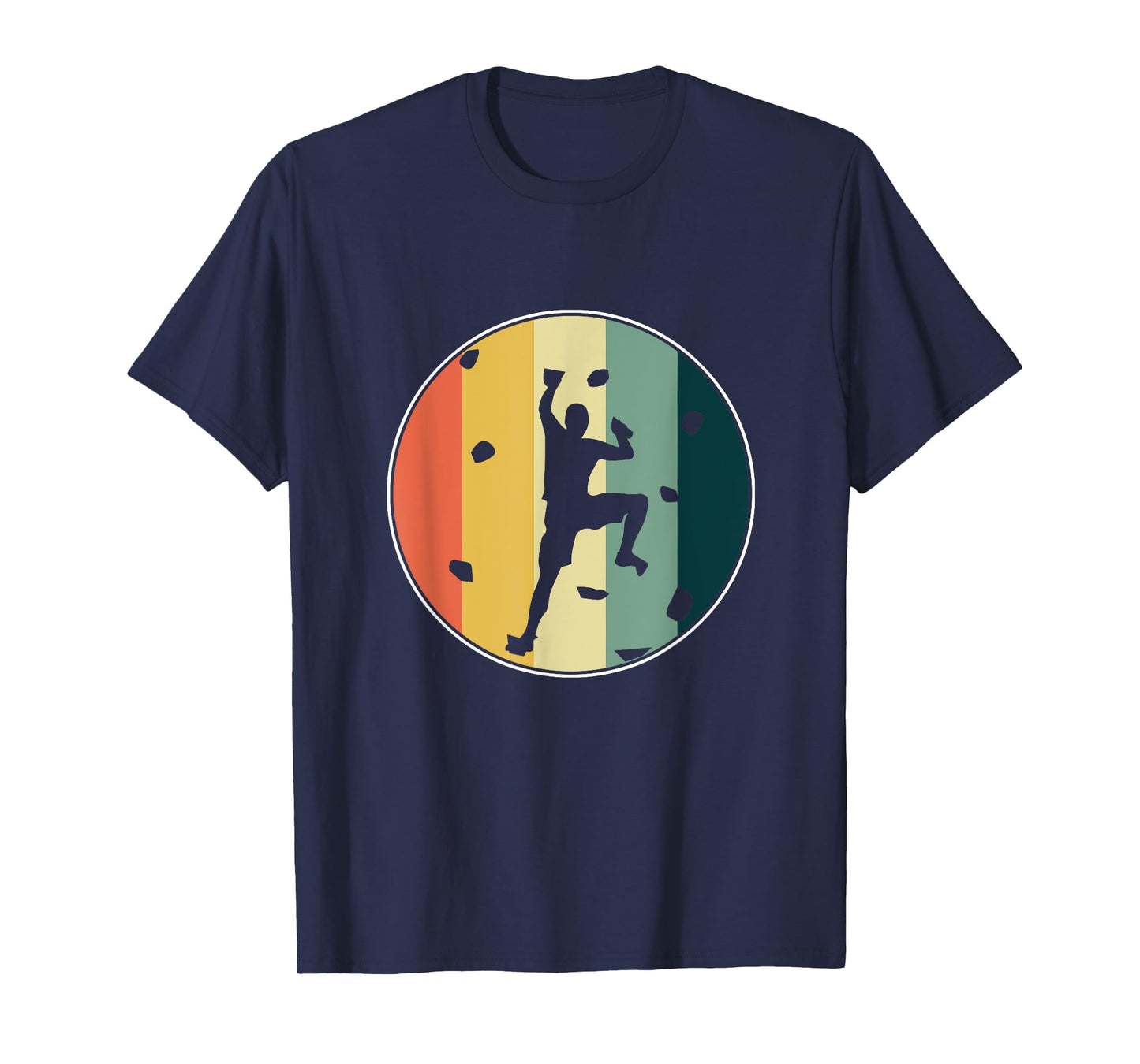 Retro Wall Climber Rock Mountain Climbing Bouldering Gift T-Shirt