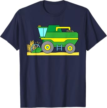 Combine Harvester Harvest Field Boy Girl Women Men Farm T-Shirt