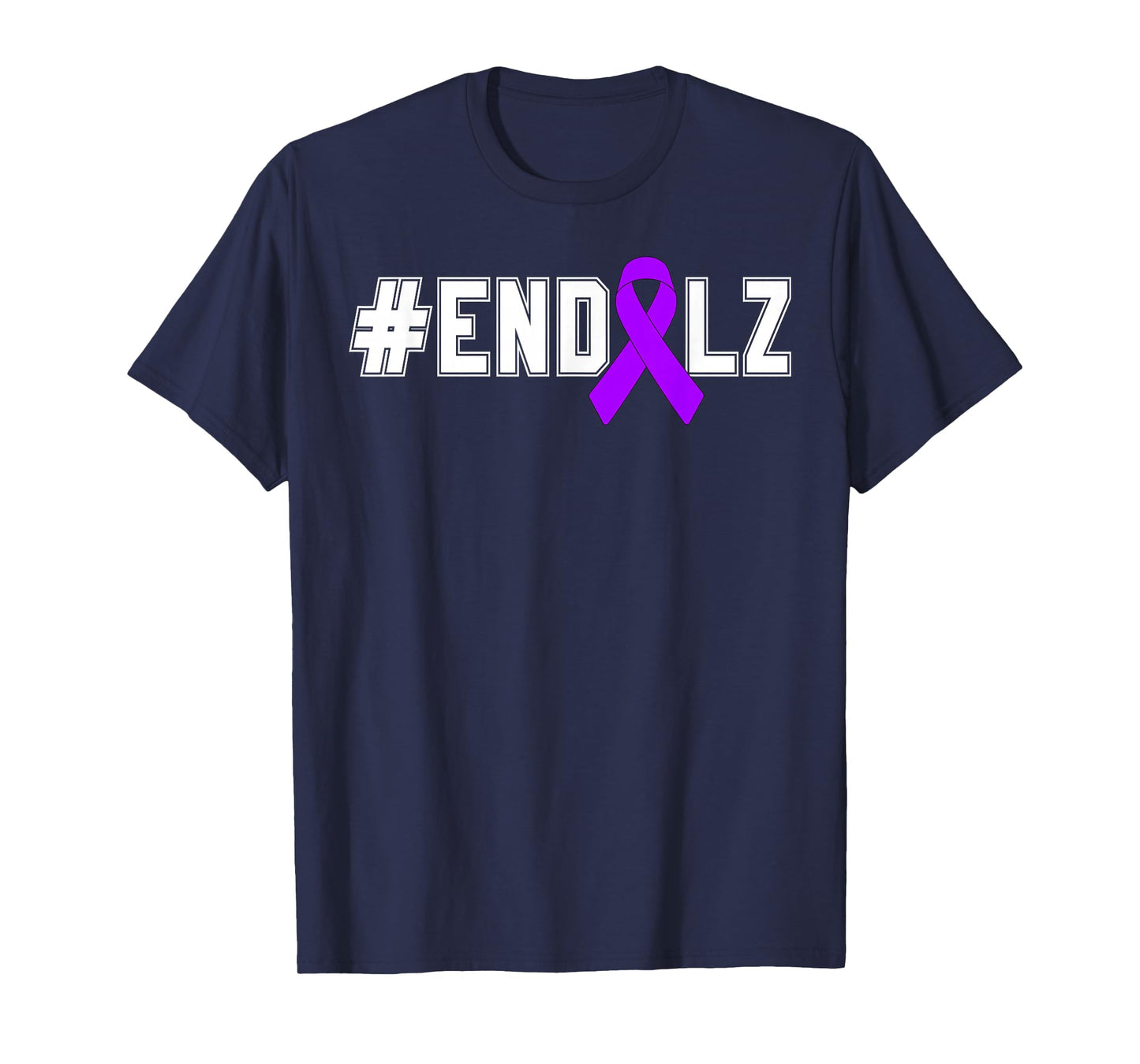 End Alz Purple Ribbon Alzheimer's Awareness Month Warrior T-Shirt