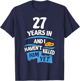 27 Years Anniversary Gift Idea for Her - 27th Wedding T-Shirt