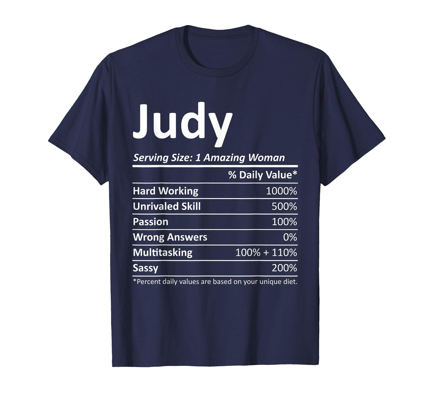 JUDY Nutrition Personalized Name Funny Christmas Gift Idea T-Shirt
