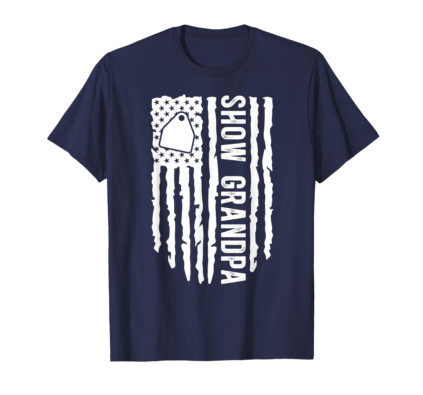 Livestock Show Grandpa US Flag Livestock Show Grandfather T-Shirt