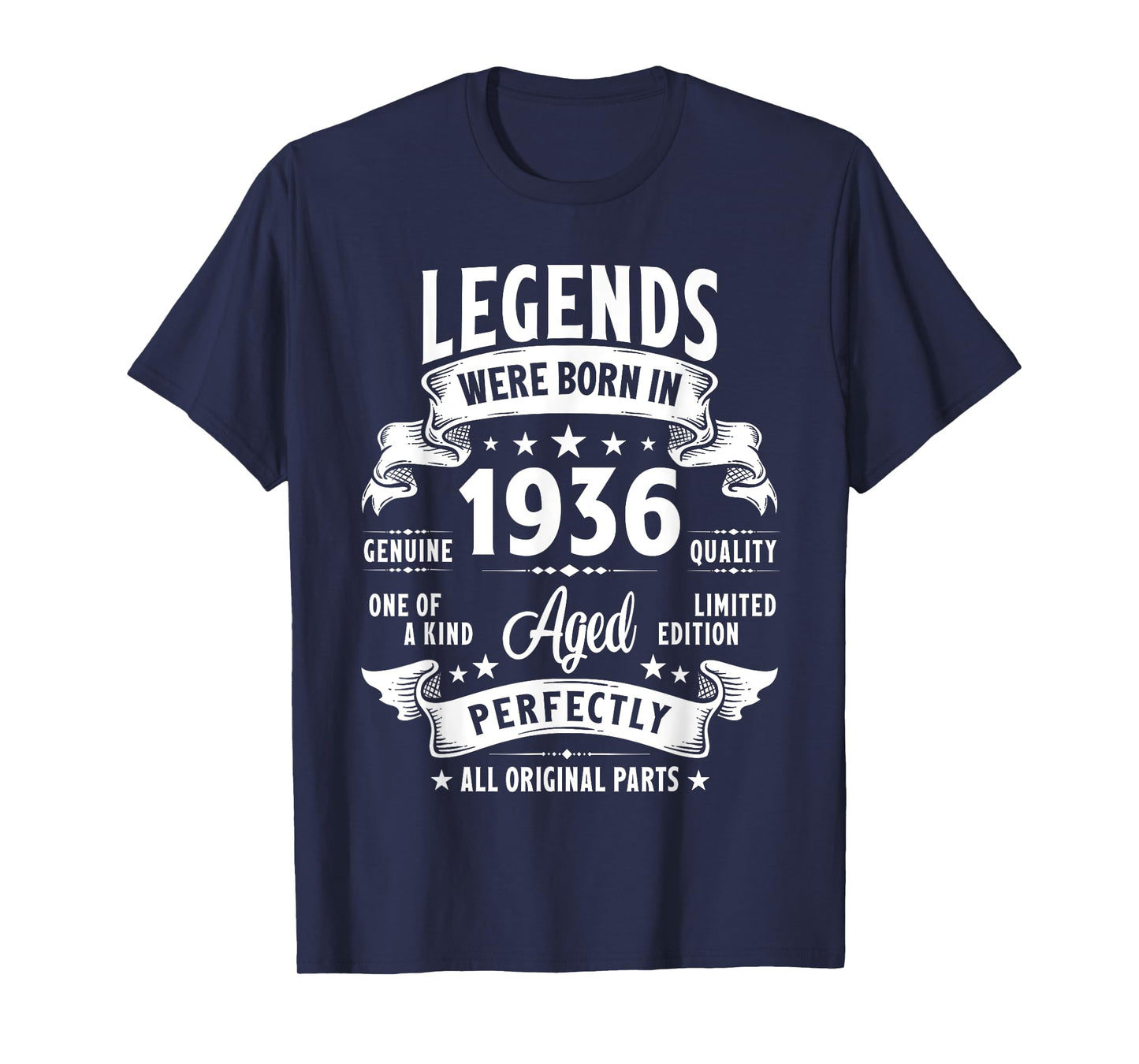 Vintage 1936 89 Year Old Gifts For Men Women 89th Birthday T-Shirt