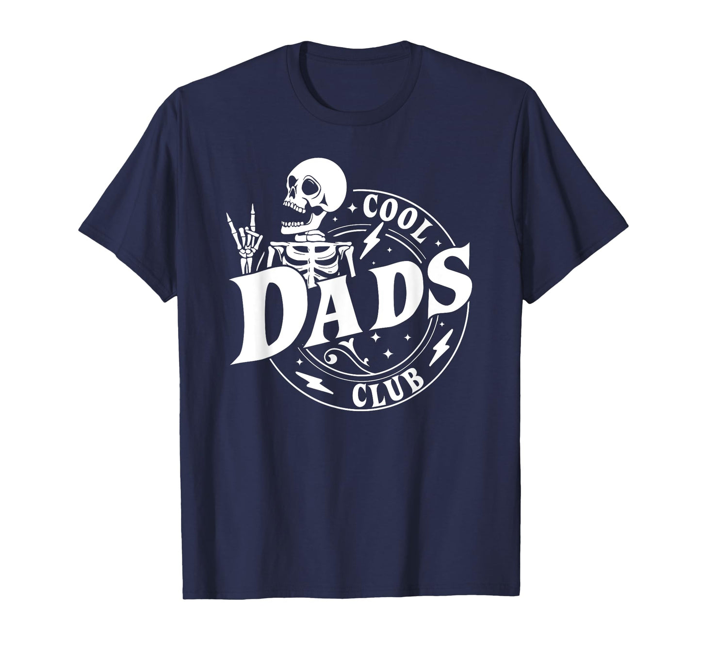 Cool Dads Club Skeleton Retro Rock Matching Family T-Shirt