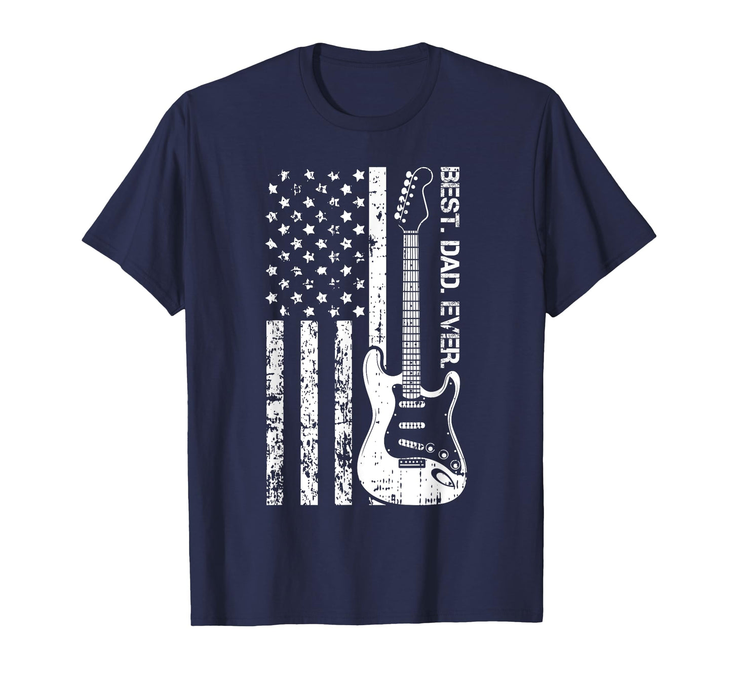 Best Dad Ever Fathers Day Guitar Player Musician Papa Men T-Shirt