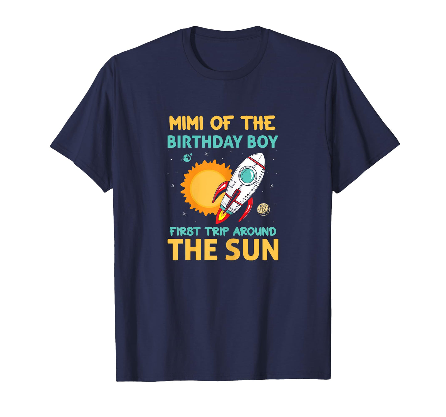 Mimi Of The Birthday Boy First Trip Around The Sun 1st Bday T-Shirt