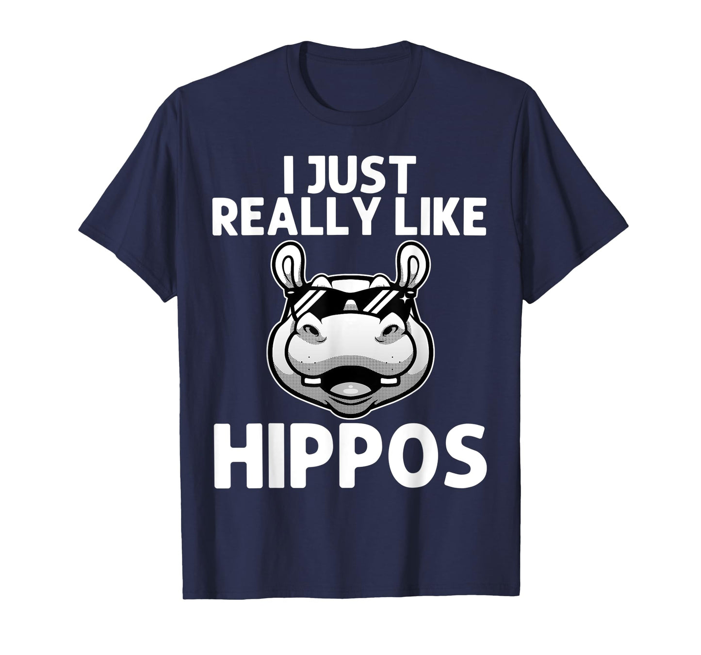 Funny Hippo Design For Men Women Kids Hippopotamus Lover T-Shirt