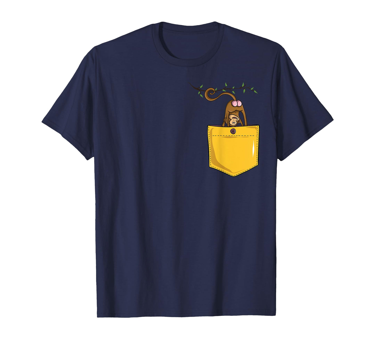 Monkey Butt in Pocket Funny Cute Animal Zoo Monkeys T-Shirt