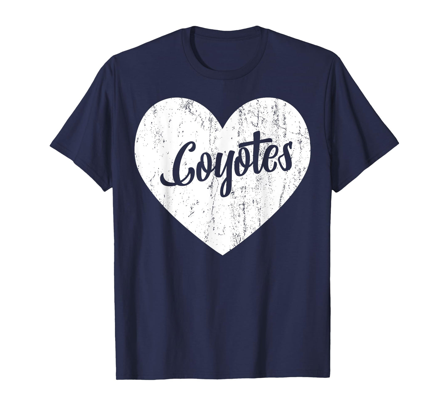 Coyotes School Sports Fan Team Spirit Mascot Heart Gift T-Shirt